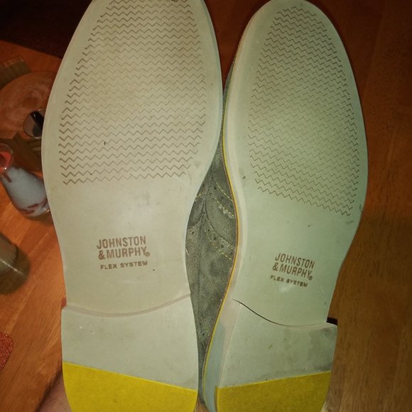 Grey Nubuck Johnston & Murphy Wingtips. Size: (8M) - Picture 4 of 4